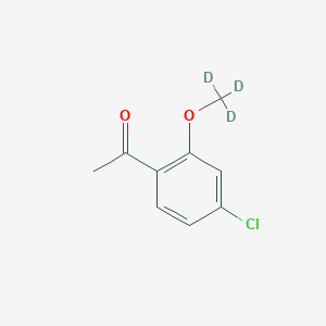 molecular formula C9H9ClO2 B8213192 Ethanone,1-[4-chloro-2-(methoxy-d3)phenyl]- 