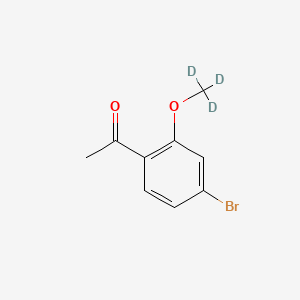 molecular formula C9H9BrO2 B8213200 Ethanone,1-[4-bromo-2-(methoxy-d3)phenyl]- 