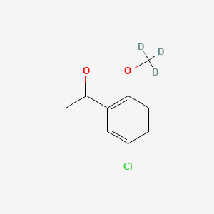 molecular formula C9H9ClO2 B8213215 Ethanone,1-[5-chloro-2-(methoxy-d3)phenyl]- 