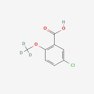 molecular formula C8H7ClO3 B8213222 5-Chloro-2-methoxy-(d3)-benzoic acid 