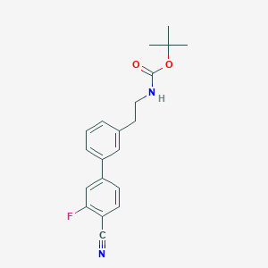 tert-Butyl (2-(4'-cyano-3'-fluoro-[1,1'-biphenyl]-3-yl)ethyl)carbamate