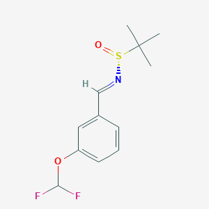 (NE,R)-N-[[3-(difluoromethoxy)phenyl]methylidene]-2-methylpropane-2-sulfinamide