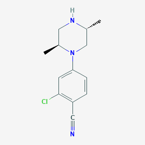 molecular formula C13H16ClN3 B8213273 2-chloro-4-[(2S,5R)-2,5-dimethylpiperazin-1-yl]benzonitrile CAS No. 648423-68-1
