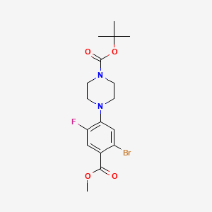 tert-Butyl 4-(5-bromo-2-fluoro-4-(methoxycarbonyl)phenyl)piperazine-1-carboxylate