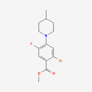Methyl 2-bromo-5-fluoro-4-(4-methylpiperidin-1-yl)benzoate