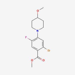 Methyl 2-bromo-5-fluoro-4-(4-methoxypiperidin-1-yl)benzoate