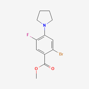 Methyl 2-bromo-5-fluoro-4-(pyrrolidin-1-yl)benzoate