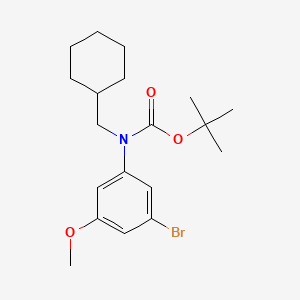 molecular formula C19H28BrNO3 B8213387 tert-Butyl (3-bromo-5-methoxyphenyl)(cyclohexylmethyl)carbamate 