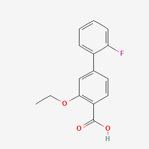molecular formula C15H13FO3 B8213480 3-Ethoxy-2'-fluoro-[1,1'-biphenyl]-4-carboxylic acid 