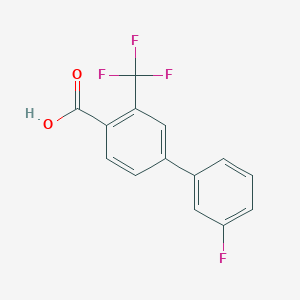 molecular formula C14H8F4O2 B8213498 3'-Fluoro-3-(trifluoromethyl)-[1,1'-biphenyl]-4-carboxylic acid 