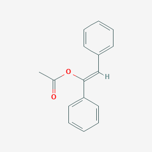 molecular formula C16H14O2 B082135 Acetic acid alpha-phenylstyryl ester CAS No. 13892-81-4
