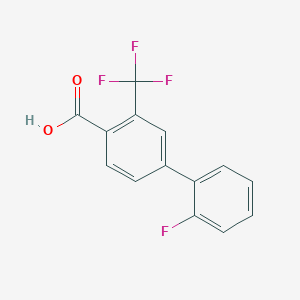 molecular formula C14H8F4O2 B8213524 2'-Fluoro-3-(trifluoromethyl)-[1,1'-biphenyl]-4-carboxylic acid 