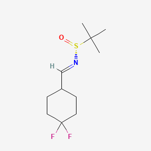 molecular formula C11H19F2NOS B8213583 (NE,R)-N-[(4,4-difluorocyclohexyl)methylidene]-2-methylpropane-2-sulfinamide 