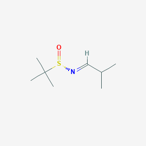 molecular formula C8H17NOS B8213608 (NE,S)-2-methyl-N-(2-methylpropylidene)propane-2-sulfinamide 