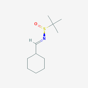 molecular formula C11H21NOS B8213618 (NE,S)-N-(cyclohexylmethylidene)-2-methylpropane-2-sulfinamide 