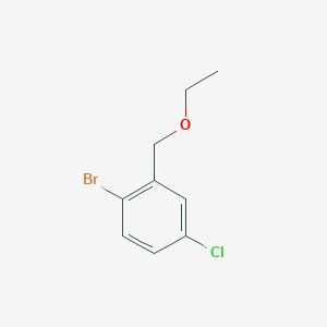 molecular formula C9H10BrClO B8213620 1-Bromo-4-chloro-2-(ethoxymethyl)benzene 