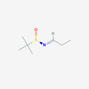 molecular formula C7H15NOS B8213624 (NE,R)-2-methyl-N-propylidenepropane-2-sulfinamide 