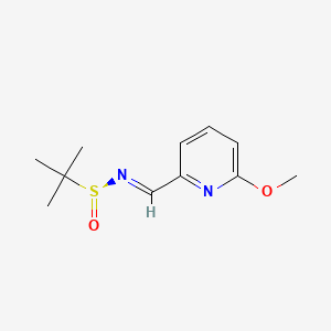 (NE,S)-N-[(6-methoxypyridin-2-yl)methylidene]-2-methylpropane-2-sulfinamide