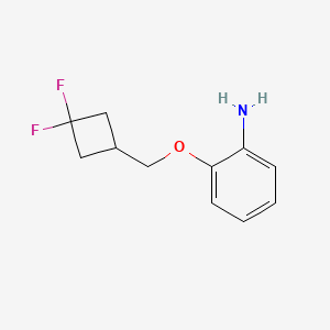molecular formula C11H13F2NO B8213653 2-((3,3-Difluorocyclobutyl)methoxy)aniline 