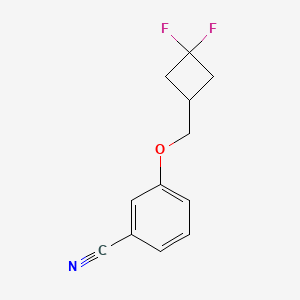 molecular formula C12H11F2NO B8213654 3-((3,3-Difluorocyclobutyl)methoxy)benzonitrile 