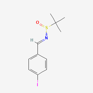 molecular formula C11H14INOS B8213655 (NE,R)-N-[(4-iodophenyl)methylidene]-2-methylpropane-2-sulfinamide 