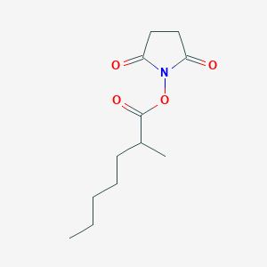 molecular formula C12H19NO4 B8213662 2,5-Dioxopyrrolidin-1-yl 2-methylheptanoate 