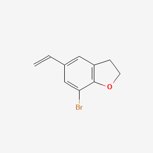 molecular formula C10H9BrO B8213682 7-Bromo-5-vinyl-2,3-dihydrobenzofuran 
