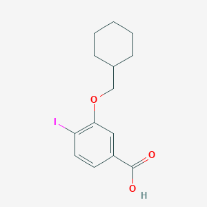 molecular formula C14H17IO3 B8213710 3-(Cyclohexylmethoxy)-4-iodobenzoic acid 