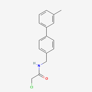 molecular formula C16H16ClNO B8213804 2-Chloro-N-((3'-methyl-[1,1'-biphenyl]-4-yl)methyl)acetamide 
