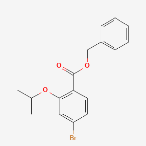 molecular formula C17H17BrO3 B8213842 Benzyl 4-bromo-2-isopropoxybenzoate 