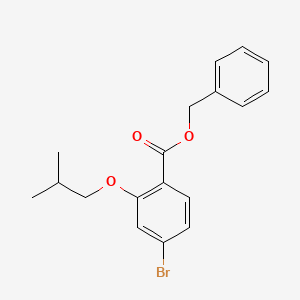 molecular formula C18H19BrO3 B8213848 Benzyl 4-bromo-2-isobutoxybenzoate 
