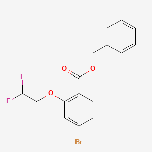 molecular formula C16H13BrF2O3 B8213850 Benzyl 4-bromo-2-(2,2-difluoroethoxy)benzoate 