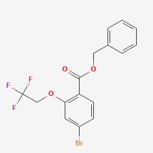 molecular formula C16H12BrF3O3 B8213857 Benzyl 4-bromo-2-(2,2,2-trifluoroethoxy)benzoate 