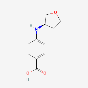 molecular formula C11H13NO3 B8213892 4-[[(3R)-oxolan-3-yl]amino]benzoic acid 