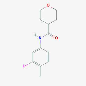 molecular formula C13H16INO2 B8213908 N-(3-Iodo-4-methylphenyl)tetrahydro-2H-pyran-4-carboxamide 