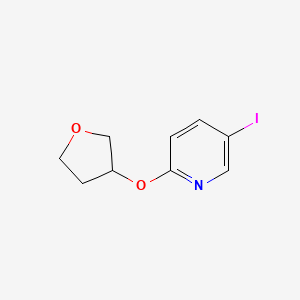 molecular formula C9H10INO2 B8213925 5-Iodo-2-(oxolan-3-yloxy)pyridine 