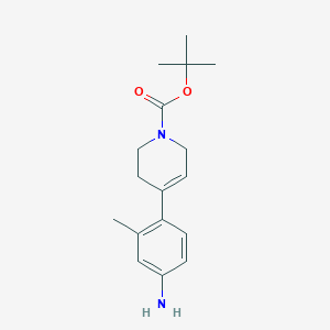 molecular formula C17H24N2O2 B8213948 tert-Butyl 4-(4-amino-2-methylphenyl)-5,6-dihydropyridine-1(2H)-carboxylate 