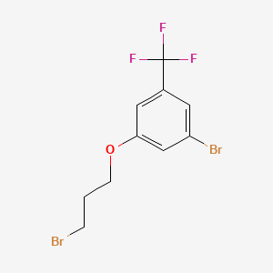 molecular formula C10H9Br2F3O B8213951 1-Bromo-3-(3-bromopropoxy)-5-(trifluoromethyl)benzene 