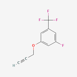 molecular formula C10H6F4O B8213974 1-Fluoro-3-(prop-2-yn-1-yloxy)-5-(trifluoromethyl)benzene 