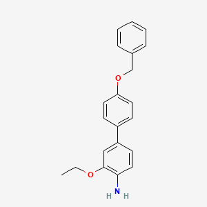 molecular formula C21H21NO2 B8213991 4'-(Benzyloxy)-3-ethoxy-[1,1'-biphenyl]-4-amine 