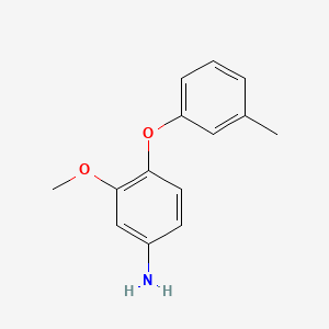 molecular formula C14H15NO2 B8214005 3-Methoxy-4-(m-tolyloxy)aniline 