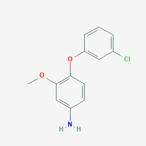 molecular formula C13H12ClNO2 B8214007 4-(3-Chlorophenoxy)-3-methoxyaniline 