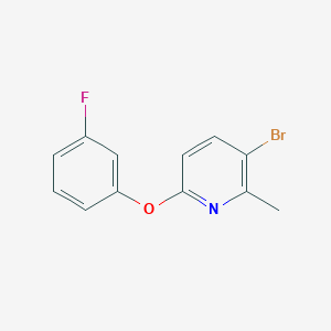 3-Bromo-6-(3-fluorophenoxy)-2-methylpyridine