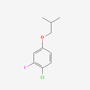 molecular formula C10H12ClIO B8214078 1-Chloro-2-iodo-4-isobutoxybenzene 