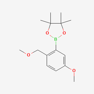 2-(5-Methoxy-2-(methoxymethyl)phenyl)-4,4,5,5-tetramethyl-1,3,2-dioxaborolane