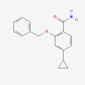 molecular formula C17H17NO2 B8214121 2-(Benzyloxy)-4-cyclopropylbenzamide 