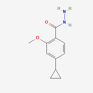 molecular formula C11H14N2O2 B8214127 4-Cyclopropyl-2-methoxybenzohydrazide 