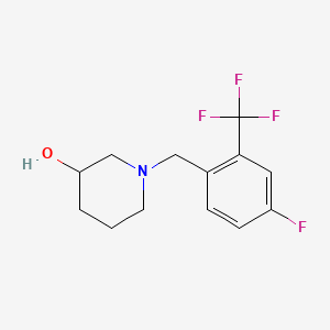 molecular formula C13H15F4NO B8214170 1-(4-Fluoro-2-(trifluoromethyl)benzyl)piperidin-3-ol 