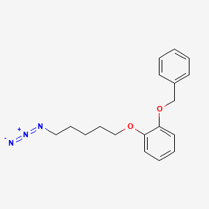 molecular formula C18H21N3O2 B8214231 1-((5-Azidopentyl)oxy)-2-(benzyloxy)benzene 