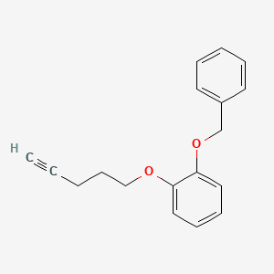 molecular formula C18H18O2 B8214239 1-(Benzyloxy)-2-(pent-4-yn-1-yloxy)benzene 